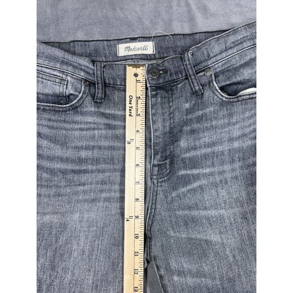Madewell Skinny Jeans Women 32 Gray Denim High-Rise Medium Wash 5-Pockets Preppy - Picture 7 of 9